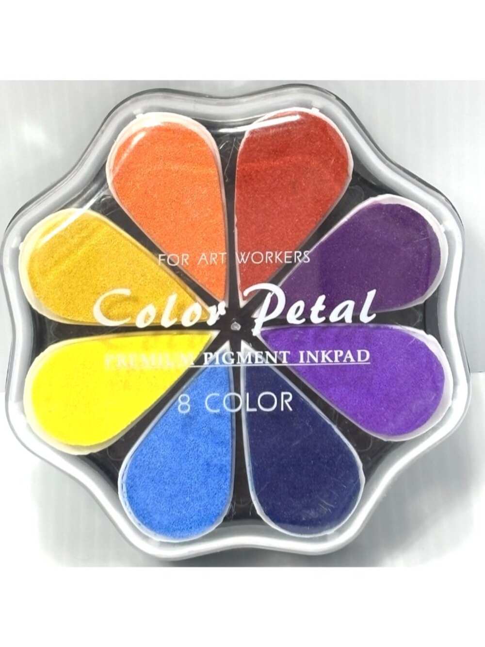 Color Petal Premium Pigment Inkpad 8 Color Flower Craft Stamp Ink Pad Scrapbook